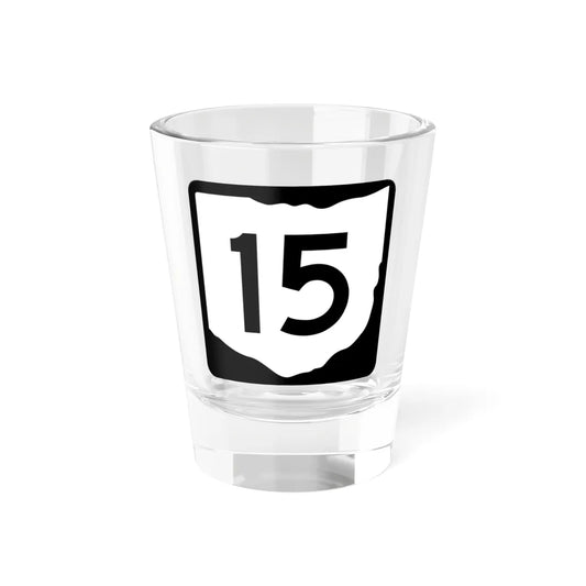 OH-15 (Ohio) (Road Sign) Shot Glass 1.5oz 1.5oz - Go Mug Yourself
