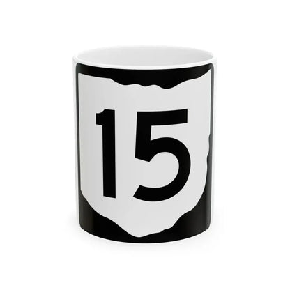 OH-15 (Ohio) (Road Sign) White Coffee Mug 11oz - Go Mug Yourself