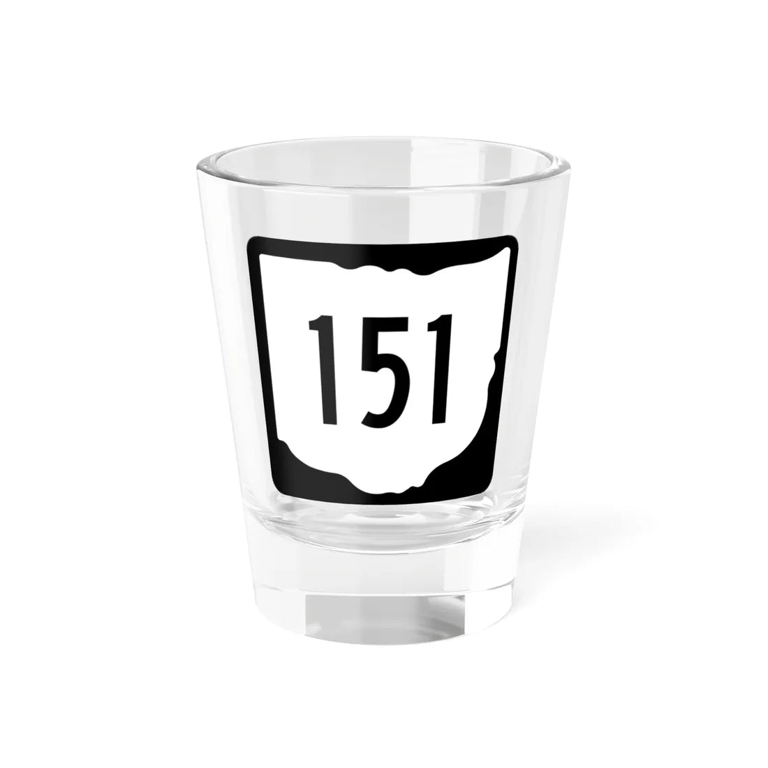 OH-151 1967 (Ohio) (Road Sign) Shot Glass 1.5oz 1.5oz - Go Mug Yourself
