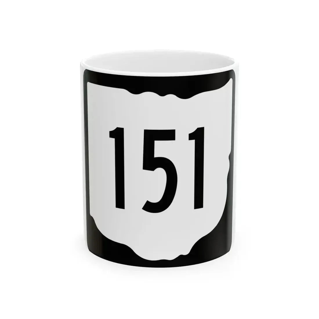 OH-151 1967 (Ohio) (Road Sign) White Coffee Mug 11oz - Go Mug Yourself