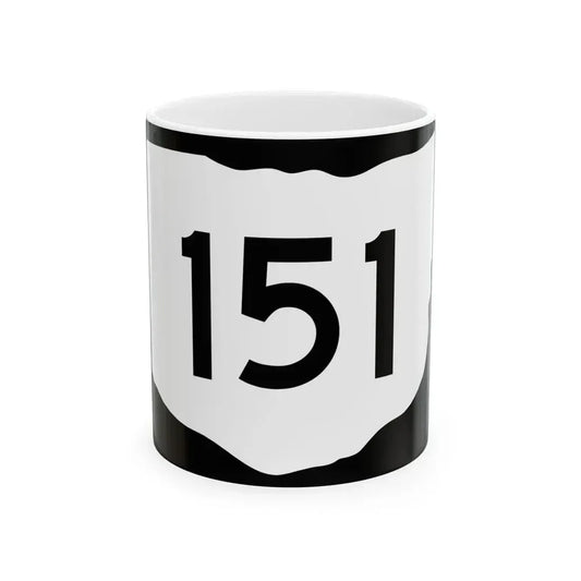 OH-151 (Ohio) (Road Sign) White Coffee Mug 11oz - Go Mug Yourself