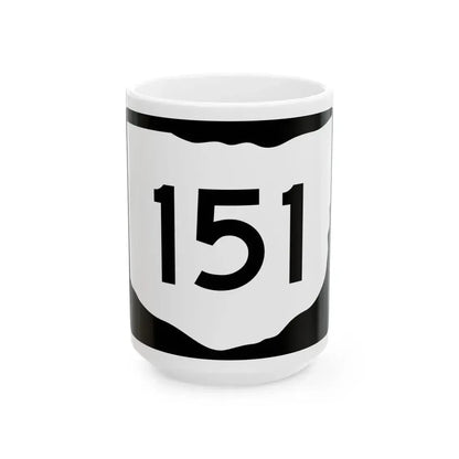OH-151 (Ohio) (Road Sign) White Coffee Mug 15oz - Go Mug Yourself
