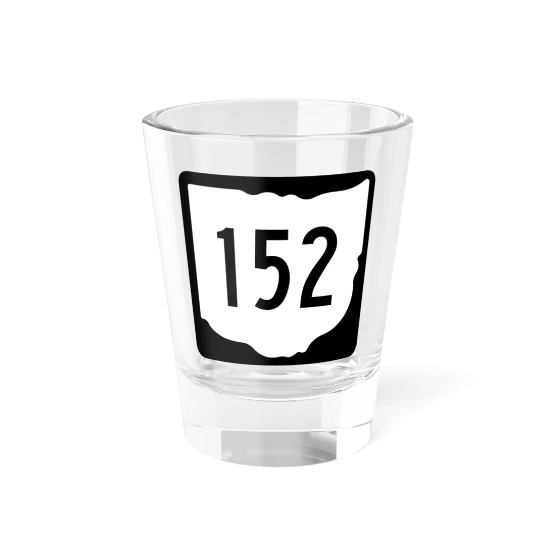 OH-152 1967 (Ohio) (Road Sign) Shot Glass 1.5oz 1.5oz - Go Mug Yourself