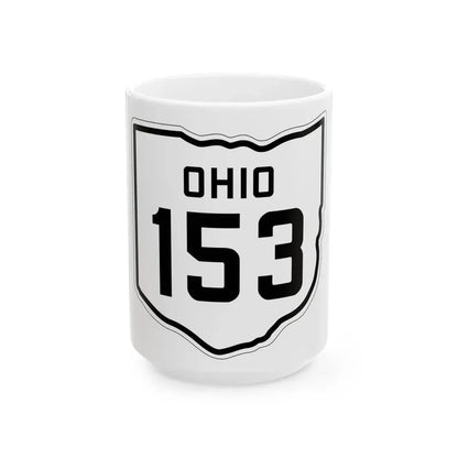 OH-153 1927 (Ohio) (Road Sign) White Coffee Mug 15oz - Go Mug Yourself