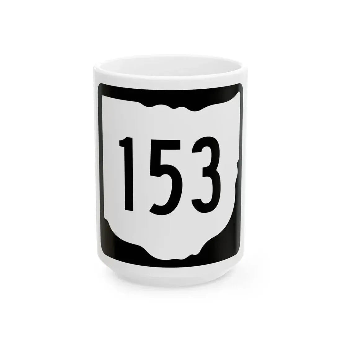 OH-153 1967 (Ohio) (Road Sign) White Coffee Mug 15oz - Go Mug Yourself