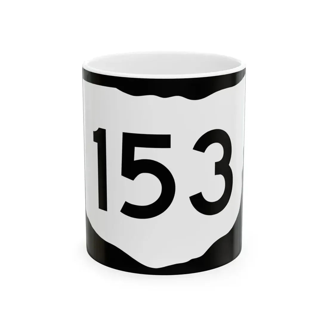 OH-153 (Ohio) (Road Sign) White Coffee Mug 11oz - Go Mug Yourself