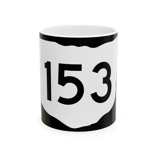 OH-153 (Ohio) (Road Sign) White Coffee Mug 11oz - Go Mug Yourself