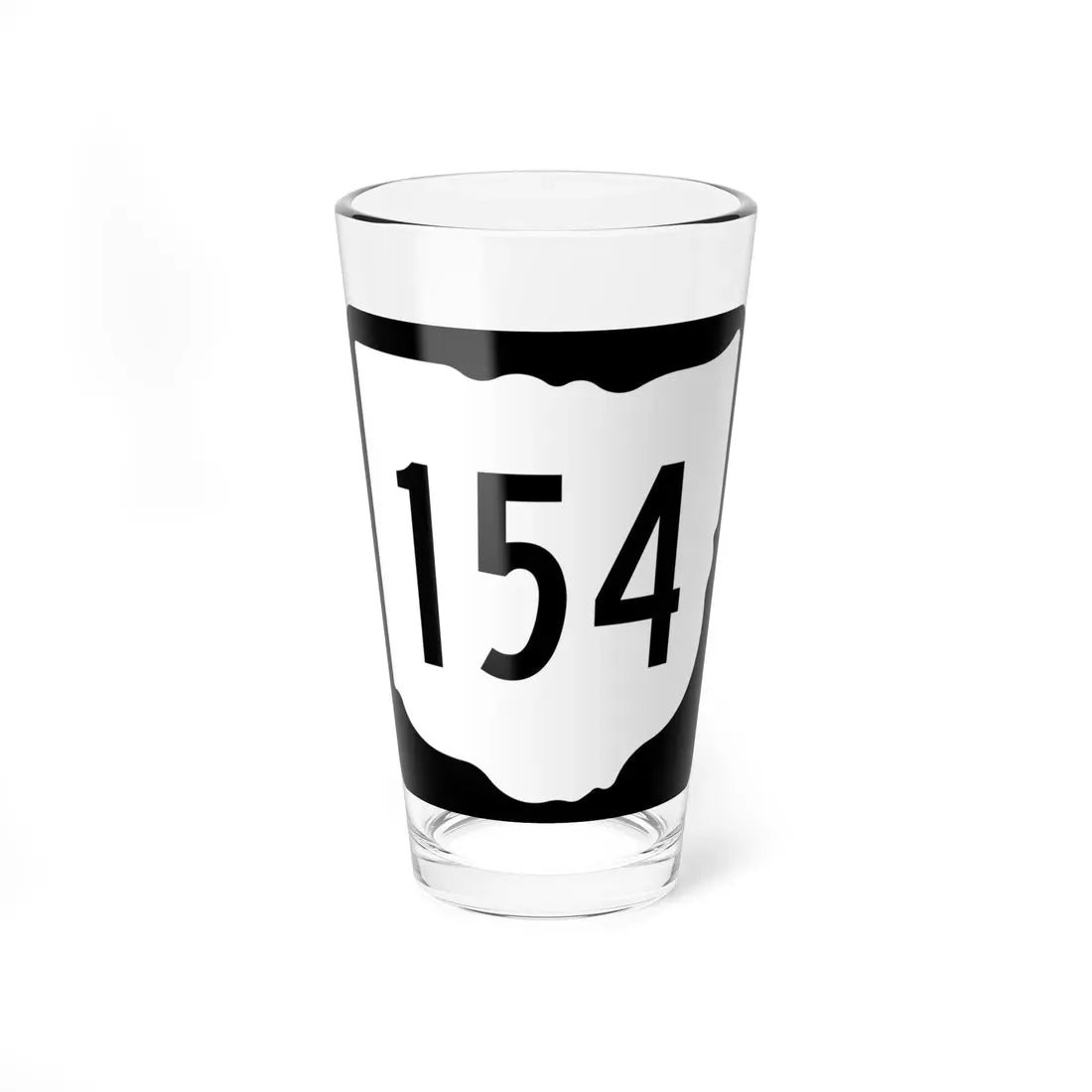 OH-154 1967 (Ohio) (Road Sign) Pint Glass 16oz 16oz - Go Mug Yourself