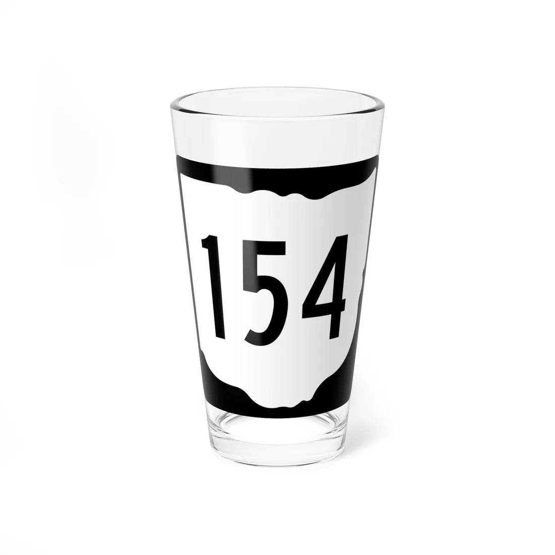 OH-154 1967 (Ohio) (Road Sign) Pint Glss 16oz 16oz - Go Mug Yourself