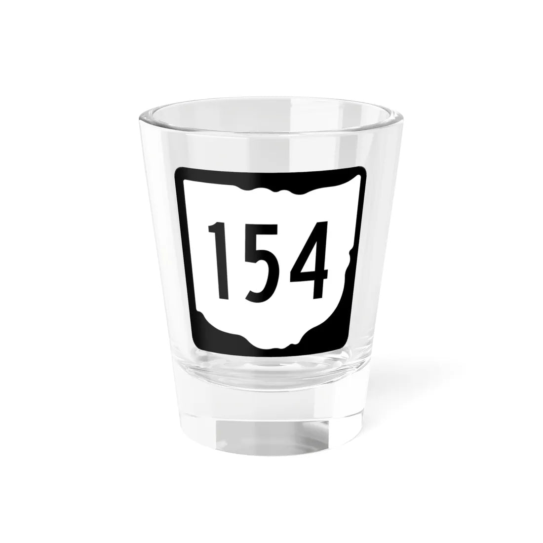 OH-154 1967 (Ohio) (Road Sign) Shot Glass 1.5oz 1.5oz - Go Mug Yourself