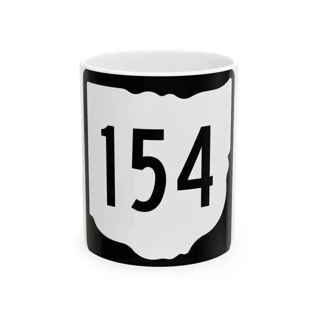OH-154 1967 (Ohio) (Road Sign) White Coffee Mug 11oz - Go Mug Yourself