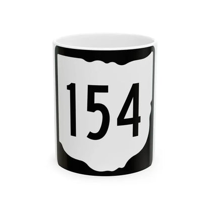 OH-154 1967 (Ohio) (Road Sign) White Coffee Mug 11oz - Go Mug Yourself