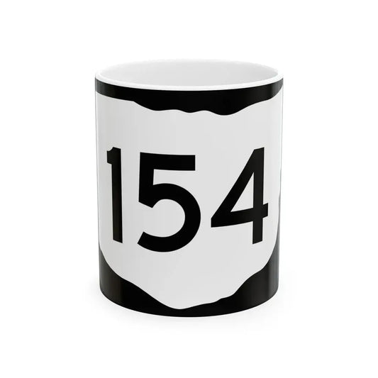 OH-154 (Ohio) (Road Sign) White Coffee Mug 11oz - Go Mug Yourself