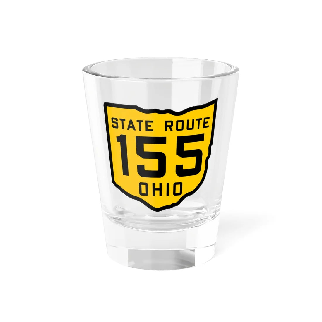 OH-155 1920 (Ohio) (Road Sign) Shot Glass 1.5oz 1.5oz - Go Mug Yourself