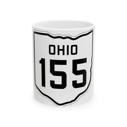 OH-155 1927 (Ohio) (Road Sign) White Coffee Mug 11oz - Go Mug Yourself