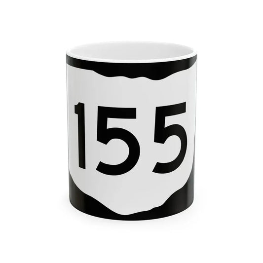 OH-155 (Ohio) (Road Sign) White Coffee Mug 11oz - Go Mug Yourself