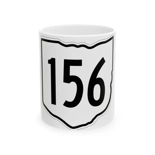 OH-156 1960 (Ohio) (Road Sign) White Coffee Mug 11oz - Go Mug Yourself