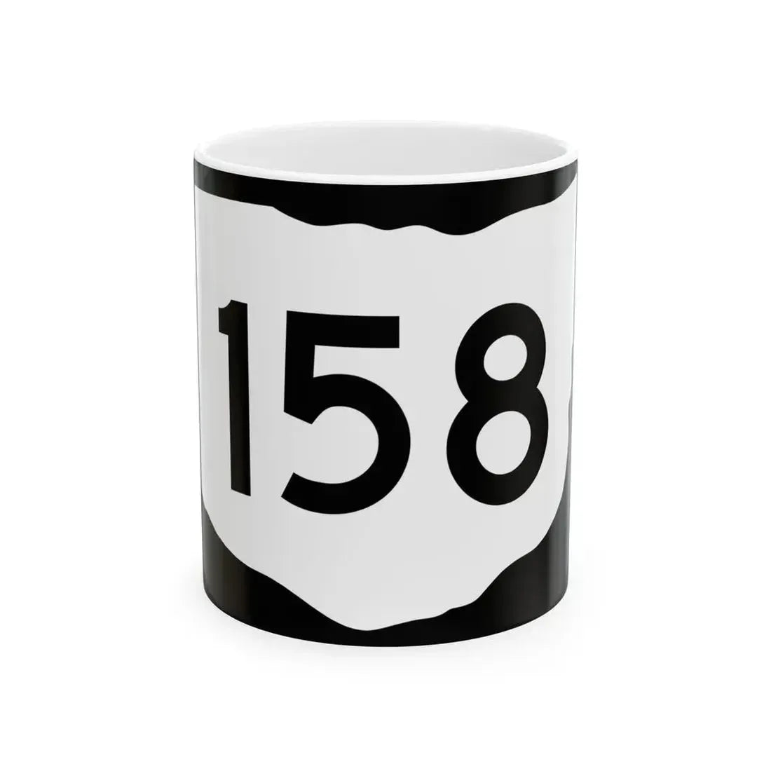 OH-158 (Ohio) (Road Sign) White Coffee Mug 11oz - Go Mug Yourself