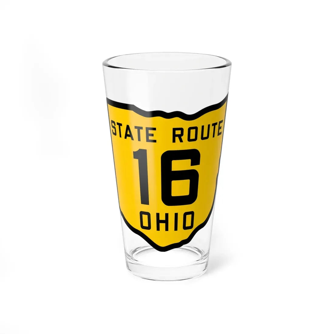 OH-16 1920 (Ohio) (Road Sign) Pint Glass 16oz 16oz - Go Mug Yourself