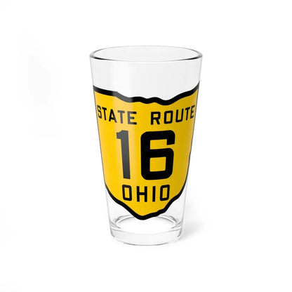 OH-16 1920 (Ohio) (Road Sign) Pint Glass 16oz 16oz - Go Mug Yourself