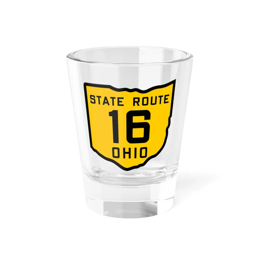 OH-16 1920 (Ohio) (Road Sign) Shot Glass 1.5oz 1.5oz - Go Mug Yourself
