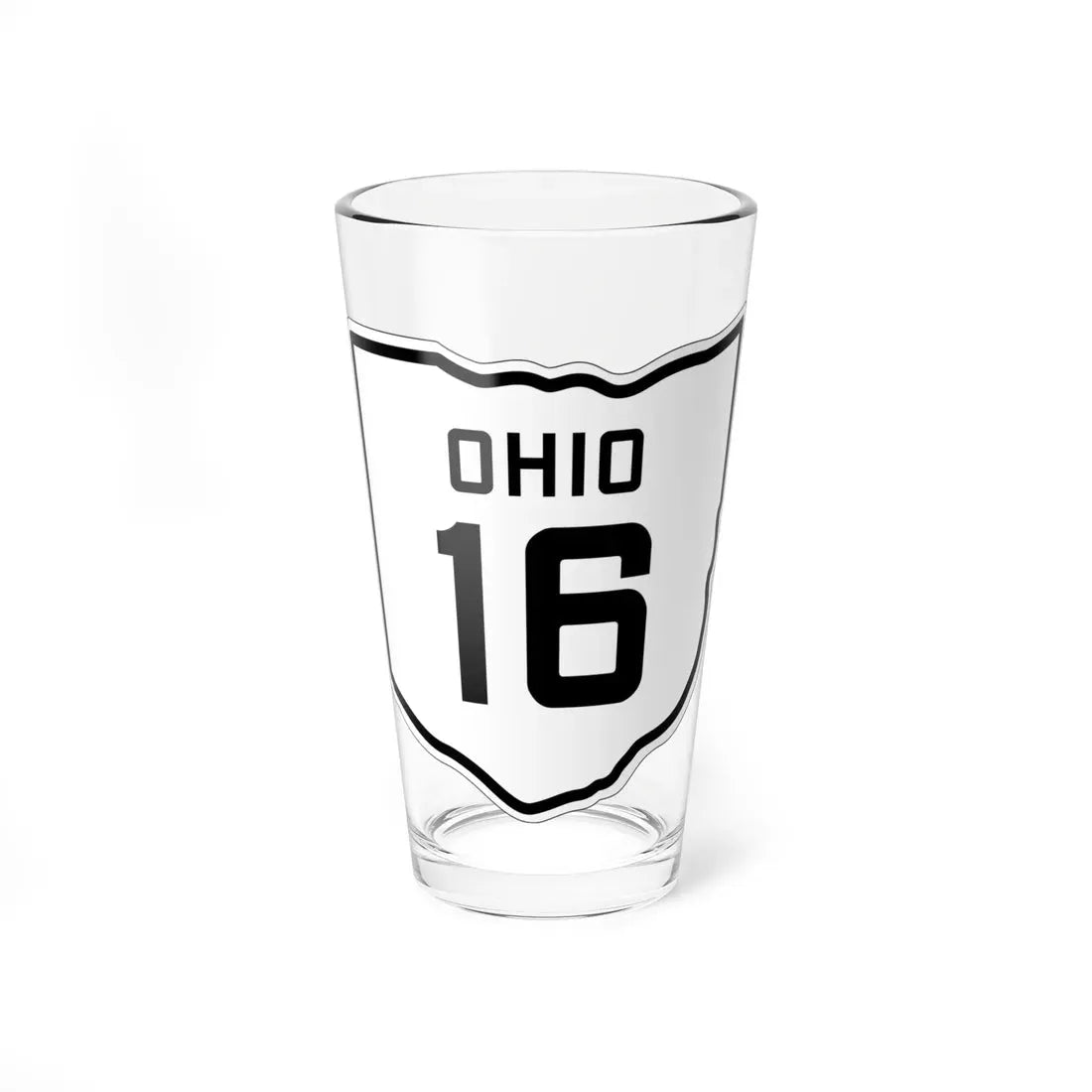 OH-16 1927 (Ohio) (Road Sign) Pint Glass 16oz 16oz - Go Mug Yourself