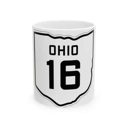 OH-16 1927 (Ohio) (Road Sign) White Coffee Mug 11oz - Go Mug Yourself