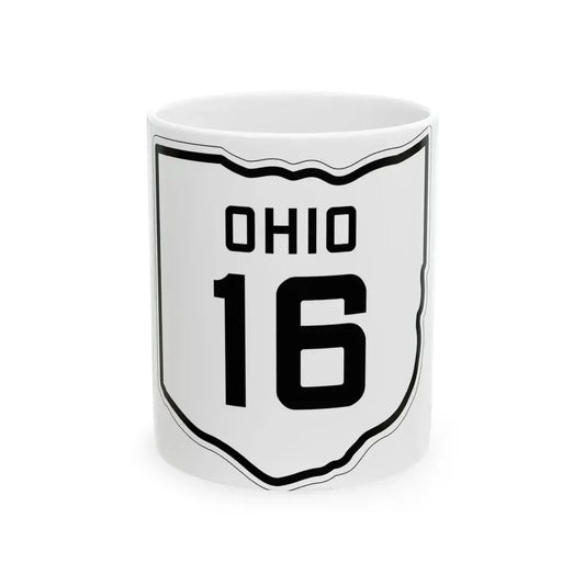 OH-16 1927 (Ohio) (Road Sign) White Coffee Mug 11oz - Go Mug Yourself