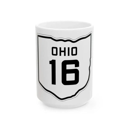 OH-16 1927 (Ohio) (Road Sign) White Coffee Mug 15oz - Go Mug Yourself