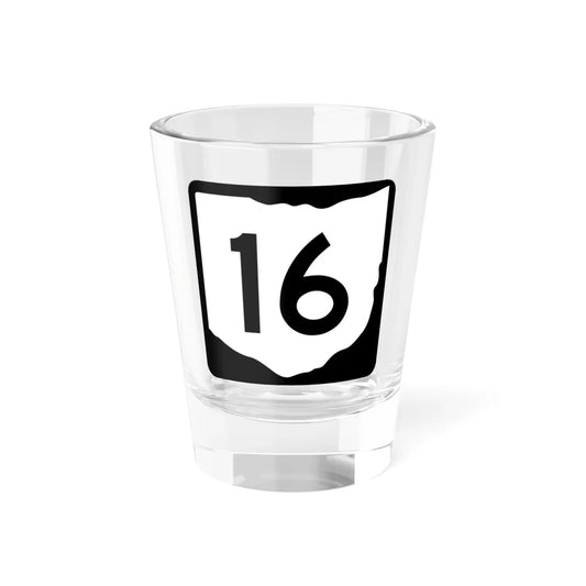 OH-16 (Ohio) (Road Sign) Shot Glass 1.5oz 1.5oz - Go Mug Yourself