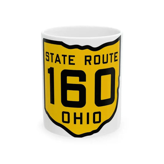 OH-160 1920 (Ohio) (Road Sign) White Coffee Mug 11oz - Go Mug Yourself