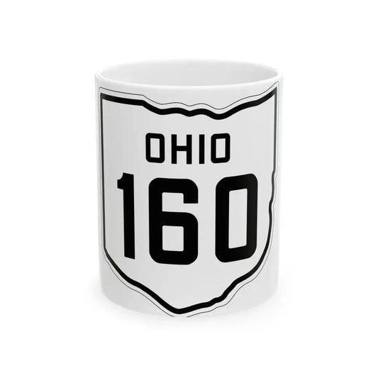 OH-160 1927 (Ohio) (Road Sign) White Coffee Mug 11oz - Go Mug Yourself