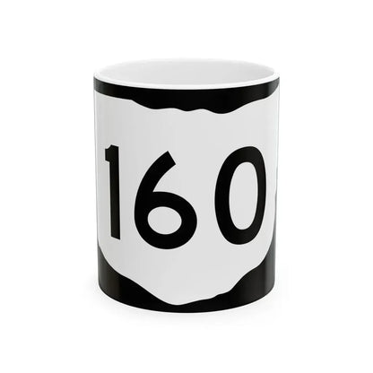 OH-160 (Ohio) (Road Sign) White Coffee Mug 11oz - Go Mug Yourself