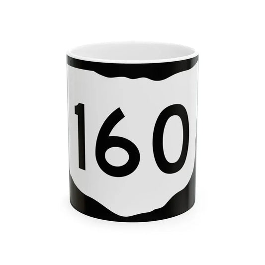 OH-160 (Ohio) (Road Sign) White Coffee Mug 11oz - Go Mug Yourself