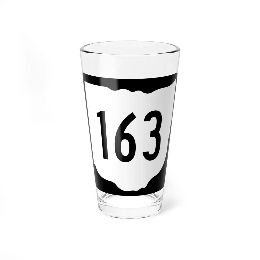 OH-163 1967 (Ohio) (Road Sign) Pint Glass 16oz 16oz - Go Mug Yourself