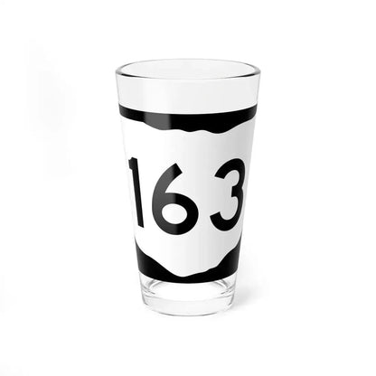 OH-163 (Ohio) (Road Sign) Pint Glass 16oz 16oz - Go Mug Yourself