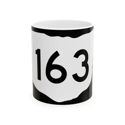 OH-163 (Ohio) (Road Sign) White Coffee Mug 11oz - Go Mug Yourself
