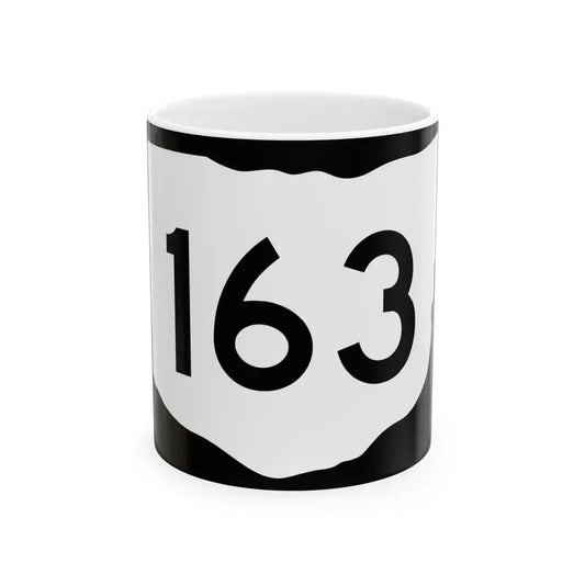 OH-163 (Ohio) (Road Sign) White Coffee Mug 11oz - Go Mug Yourself