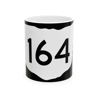 OH-164 (Ohio) (Road Sign) White Coffee Mug 11oz - Go Mug Yourself