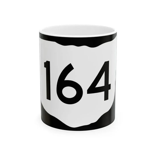 OH-164 (Ohio) (Road Sign) White Coffee Mug 11oz - Go Mug Yourself
