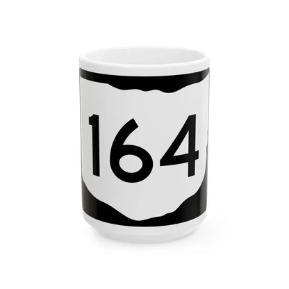 OH-164 (Ohio) (Road Sign) White Coffee Mug 15oz - Go Mug Yourself