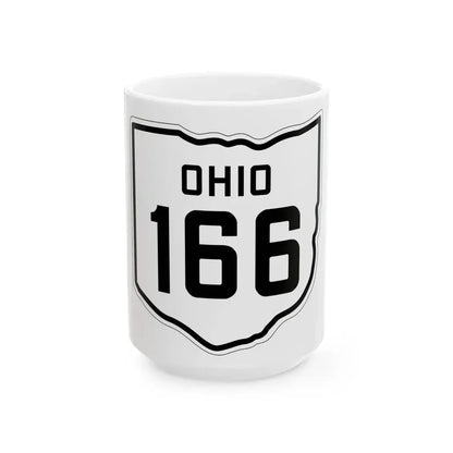 OH-166 1927 (Ohio) (Road Sign) White Coffee Mug 15oz - Go Mug Yourself