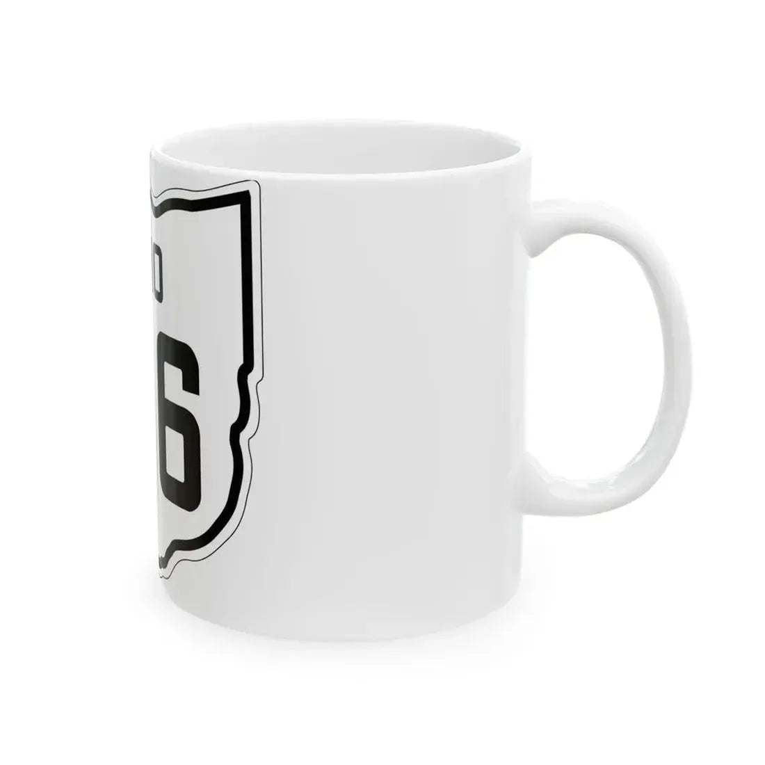 OH-166 1927 (Ohio) (Road Sign) White Coffee Mug - Go Mug Yourself