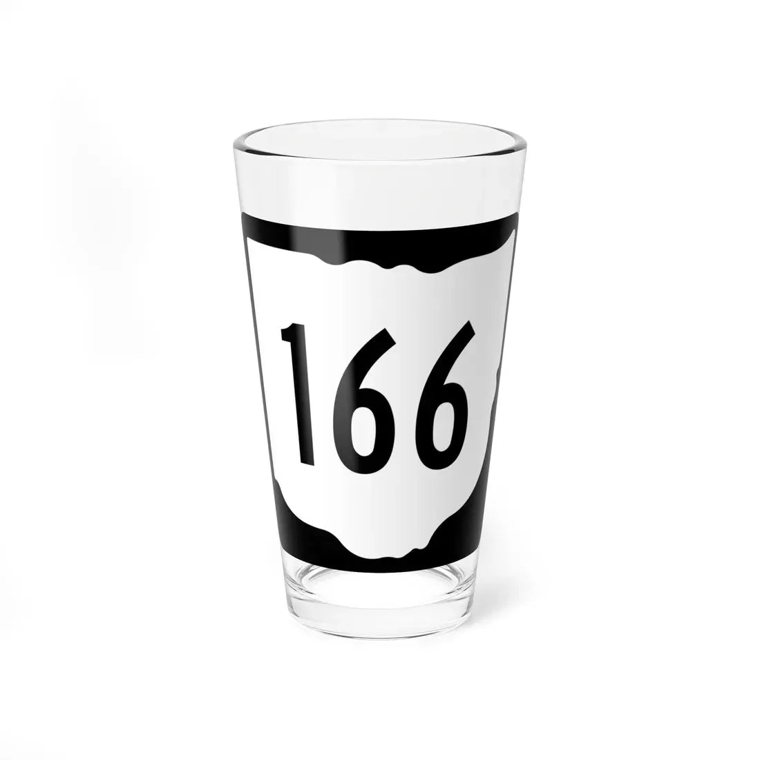 OH-166 1967 (Ohio) (Road Sign) Pint Glass 16oz 16oz - Go Mug Yourself