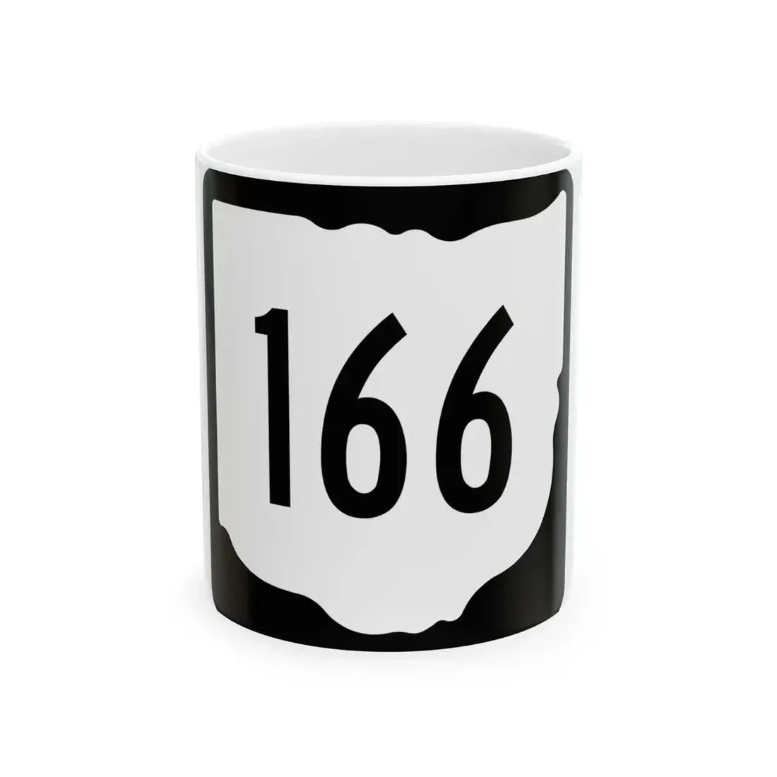OH-166 1967 (Ohio) (Road Sign) White Coffee Mug 11oz - Go Mug Yourself