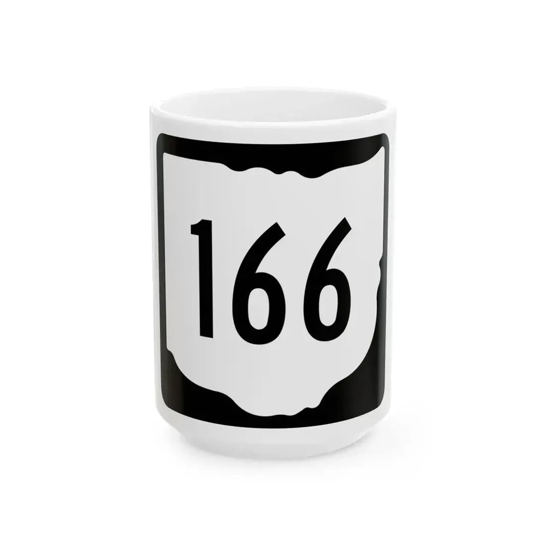 OH-166 1967 (Ohio) (Road Sign) White Coffee Mug 15oz - Go Mug Yourself