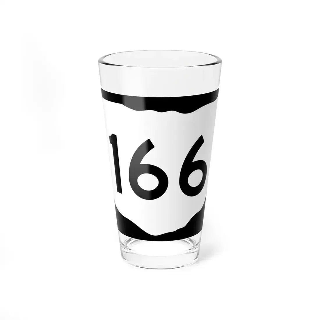 OH-166 (Ohio) (Road Sign) Pint Glass 16oz 16oz - Go Mug Yourself
