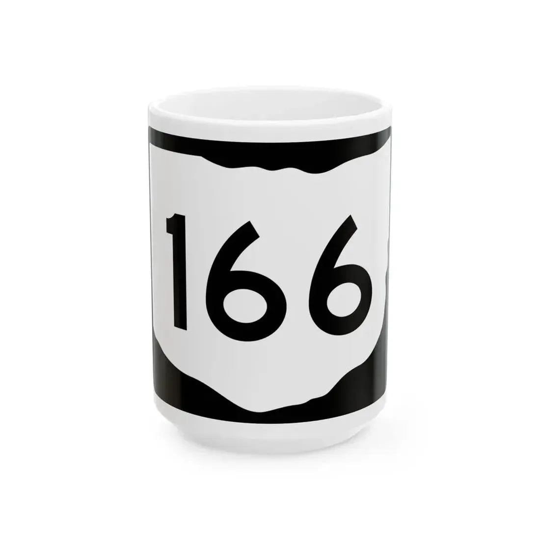 OH-166 (Ohio) (Road Sign) White Coffee Mug 15oz - Go Mug Yourself