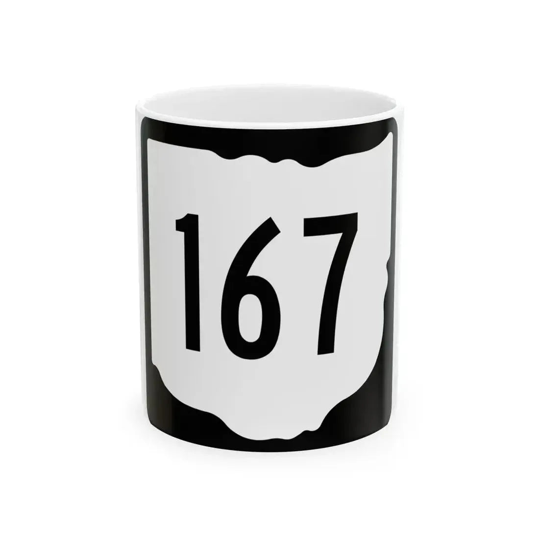 OH-167 1967 (Ohio) (Road Sign) White Coffee Mug 11oz - Go Mug Yourself