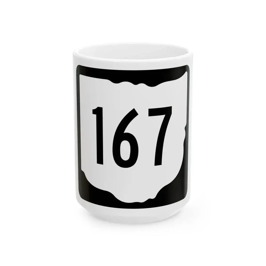 OH-167 1967 (Ohio) (Road Sign) White Coffee Mug 15oz - Go Mug Yourself